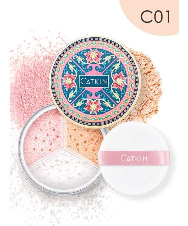 Catkin Tricolor scattered powder for the face C01 micro-mesh