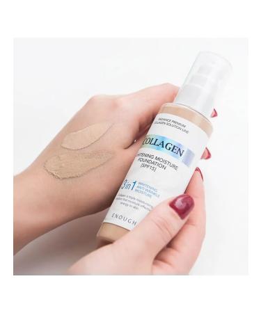 ENOUGH Tonal cream with a collagen 3 in 1 for skin radiance 21 tons - Buy Online on GoSupps.com