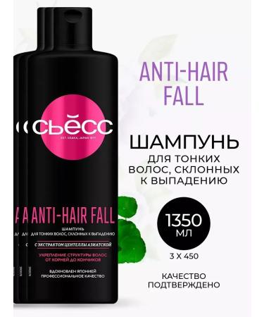 Syoss Anti-hair Fall shampoo Hair strengthening 450 ml 3 pcs