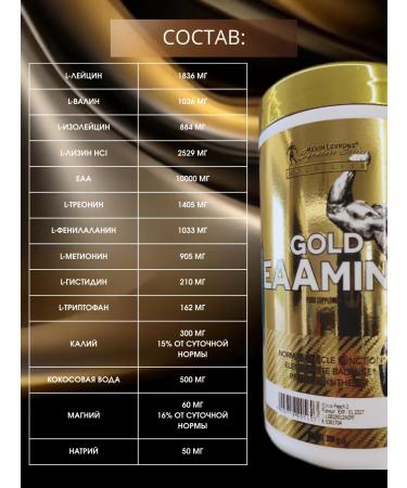 Kevin Levrone Amino acids complex Kevin Levron Eaamino Gold - Buy Online on GoSupps.com
