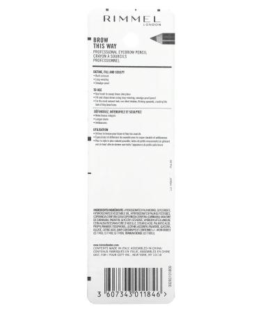 Rimmel London Eyebrow pencil 001 dark brown 1.4 g - Buy Online on GoSupps.com