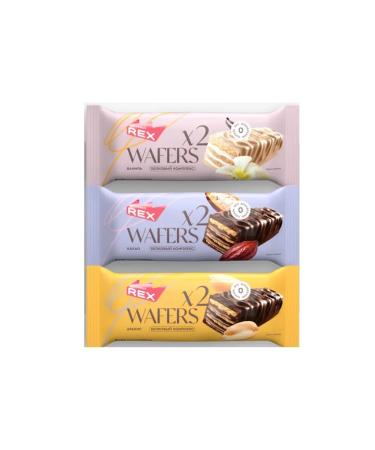 ProteinRex Vafli glazed glazed WAFERS 50 gr 12 pcs - Buy Online on GoSupps.com