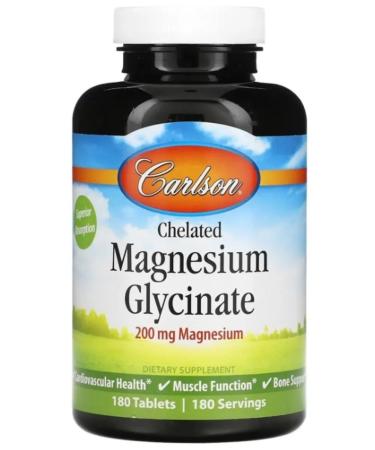Carlson Labs Carlson Magnesium Magnesium Glycinate 200 mg 180 tablets