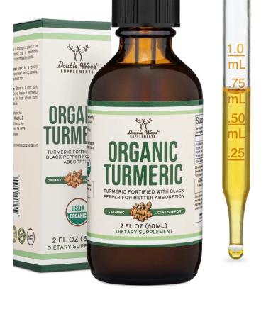 Double Wood Supplements Liquid turmeric organic turmeric 60 ml - Buy Online on GoSupps.com