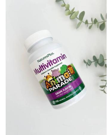 Natures Plus Animal Parade Multivitamins for children grapes 180 tab - Buy Online on GoSupps.com