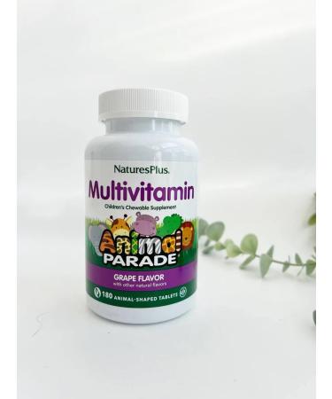 Natures Plus Animal Parade Multivitamins for children grapes 180 tab - Buy Online on GoSupps.com