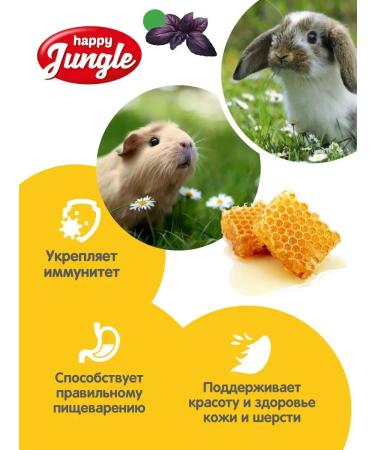 HAPPY JUNGLE A treat for rodents of a honey wand+herbs - Buy Online on GoSupps.com