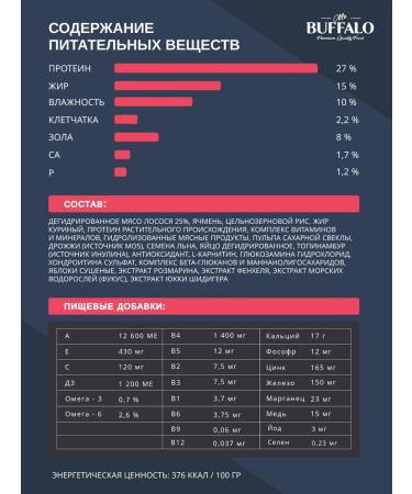 Dry food dry with salmon Mr. Buffalo 2kg - Buy Online on GoSupps.com