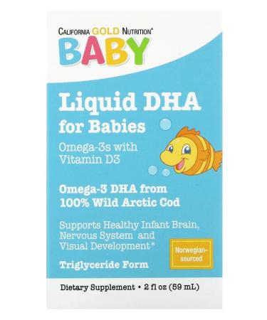California Gold Nutrition Liquid dha omega-3 DHK for children 59 ml