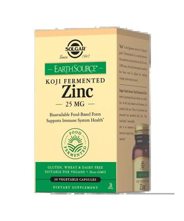 SOLGAR Zinc 25 mg in the fermented culture of Kodzhi capsule 30 pcs - Buy Online on GoSupps.com