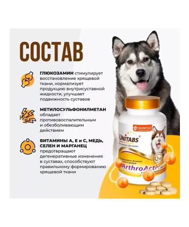 UNITABS Dog Vitamins Arthroactive - Buy Online on GoSupps.com