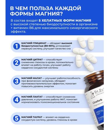 Dr Zubareva Magnesium Malat B6 400 mg qinfort baurat citrate - Buy Online on GoSupps.com