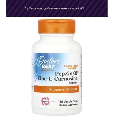 Doctor's Best Pepzin Gi a complex with zinc-L-carnosine 120 vegetables. capsules - Buy Online on GoSupps.com
