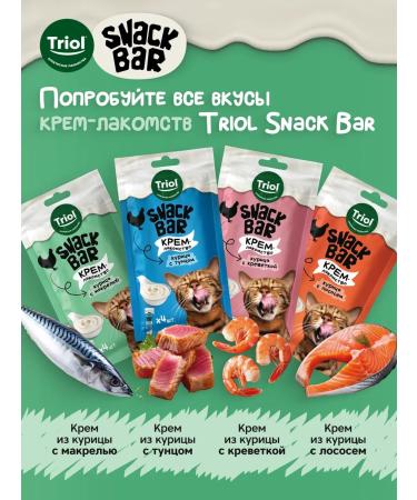 Triol Cat treats "Cream made of chicken with macrel" 40g - Buy Online on GoSupps.com