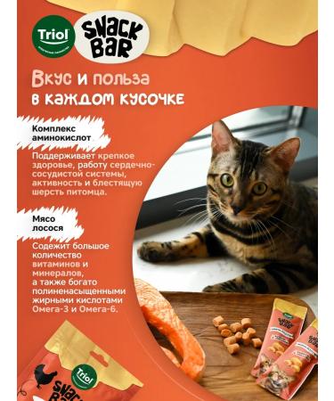 Triol Cat treats for cats with chicken -filling with salmon - Buy Online on GoSupps.com