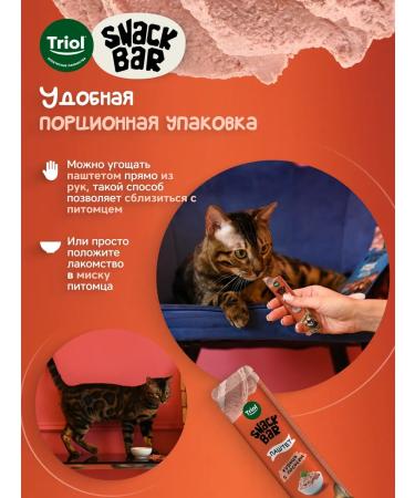 Triol Cats' delicacies "Paste of chicken with salmon" 40g - Buy Online on GoSupps.com