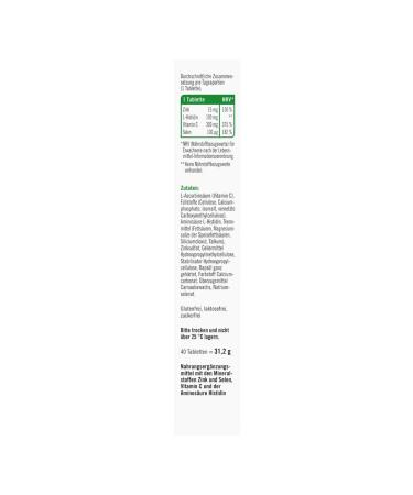 Taxofit Zinc+ histidine+ vitamin C+ selenium 40 pcs 31.2 g - Buy Online on GoSupps.com