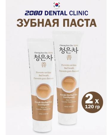 Dental Clinic 2080 Toothpaste eastern tea 120g*2pcs