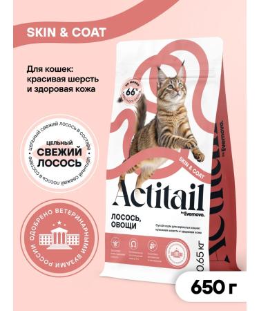 Actitail Cat food dry for beautiful wool and healthy skin