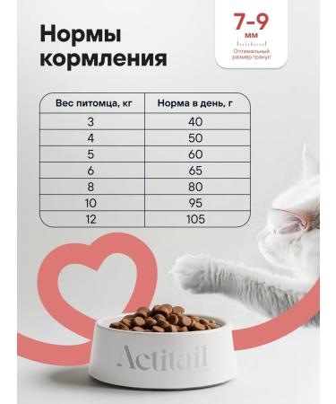 Actitail Cat food dry for beautiful wool and healthy skin - Buy Online on GoSupps.com