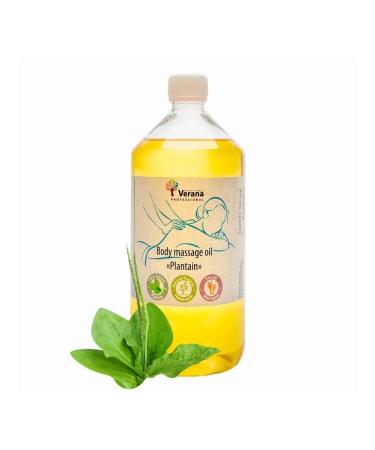Verana Plantain massage body oil natural 1l - Buy Online on GoSupps.com