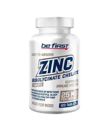 Be First Zinc Bisglycinate Chelate 120 Tab - Buy Online on GoSupps.com