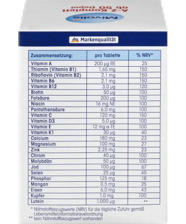 Mivolis Vitamin complex from 50 years old A-Z Komplet Depot - Buy Online on GoSupps.com