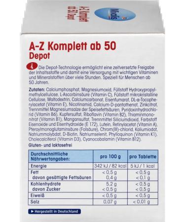 Mivolis Vitamin complex from 50 years old A-Z Komplet Depot - Buy Online on GoSupps.com