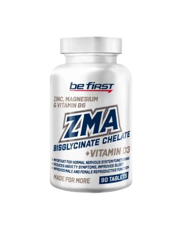 Be First Zma bisglycinate chelate + vitamin D3 90 tab - Buy Online on GoSupps.com