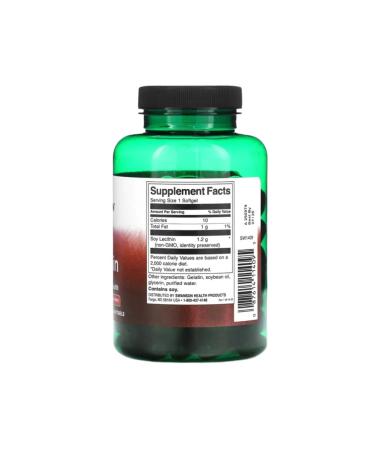 Swanson USA Soy lecithin non-gmo 1200 mg 90 caps - Buy Online on GoSupps.com