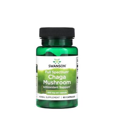Swanson USA Full Spectrum Chaga Mushroom 400 mg 60 caps - Buy Online on GoSupps.com