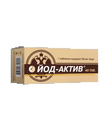 Diode OJSC/Ecology of Nutrition NPO Iodine-active 40 pcs. tablets 4 packages +napkin - Buy Online on GoSupps.com