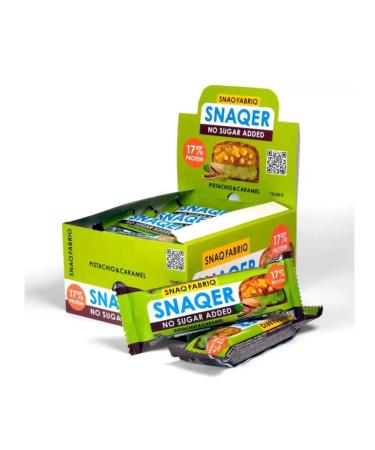 Snaq Fabriq Protein Batoner Pistachi and Caramel 50 g 30 pcs - Buy Online on GoSupps.com