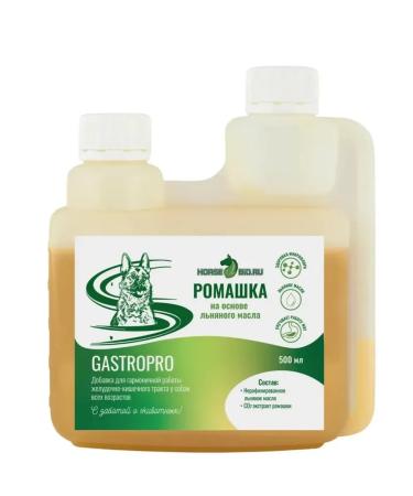 HorseBio Elixir chamomile Gastropro for dogs for gastrointestinal tract 500 ml - Buy Online on GoSupps.com