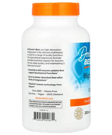 Doctor's Best Magnesium Helat High Absorption Magnesium 240 tablets - Buy Online on GoSupps.com