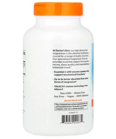 Doctor's Best Magnesium Helat High Absorption Magnesium 240 tablets - Buy Online on GoSupps.com