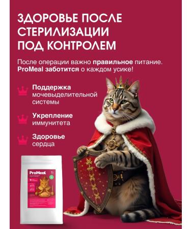 ProMeal Dry food for sterilized cats with turkey 10 kg - Buy Online on GoSupps.com