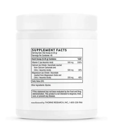 Thorne Research Calcium + magnesium with vitamin C Cal-Mag Citrate 214 g - Buy Online on GoSupps.com
