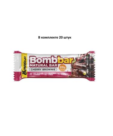 BombBar Bank protein cherry brownie 60 g 20 pcs