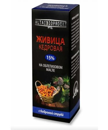 AltaiBioProject Kedrovka Zhivitsa in sea buckthorn oil with a beaver stream 100ml