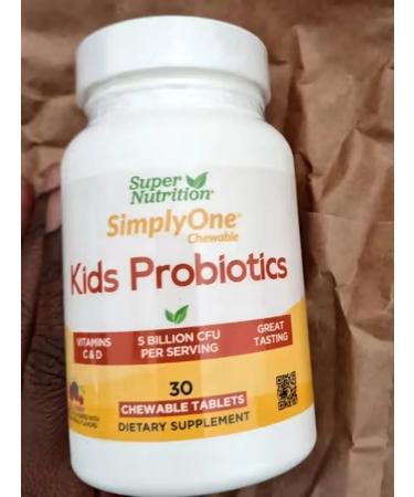 Super Nutrition Probiotics for children 5 billion 30 chewing tablets - Buy Online on GoSupps.com
