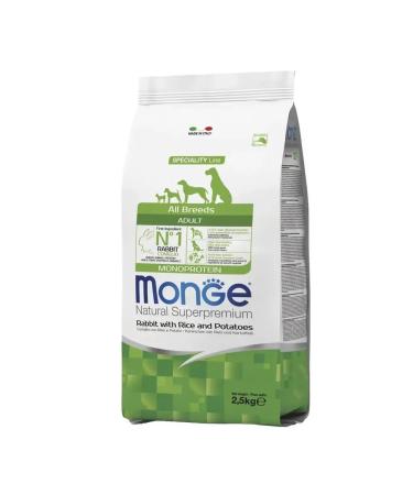 MONGE Monoprotein for dogs from rabbit 2.5 kg - Buy Online on GoSupps.com