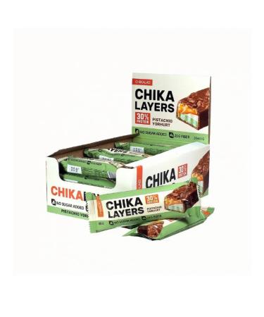 CHIKALAB Protein bar tastes pistachio yogurt 60 g 20 pcs - Buy Online on GoSupps.com
