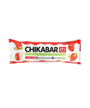 CHIKALAB Protein strawberry bar with cream 60 gr 20 pcs