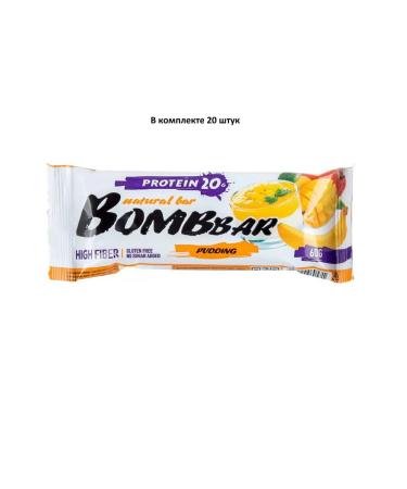 BombBar Batonchik Protein pudding mango-Banan 60 g 20 pcs