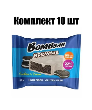 BombBar Cookies protein brownie cookie-cream 50 g 10 pcs