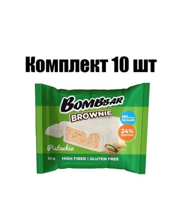 BombBar Cookies Protein browni pistachi 50 g 10 pcs