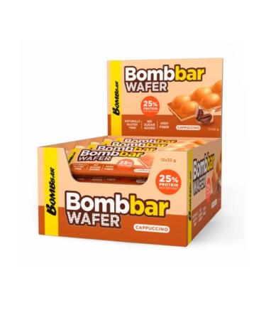 BombBar Baton waffle cappuccino 32 g 20 pcs - Buy Online on GoSupps.com