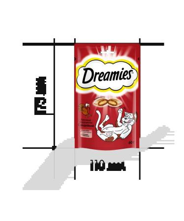 DREAMIES Drimis treat for cats turkey 6pcs 60g - Buy Online on GoSupps.com