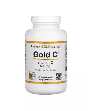 California Gold Nutrition Gold C Vitamin C 500 mg 240 capsules